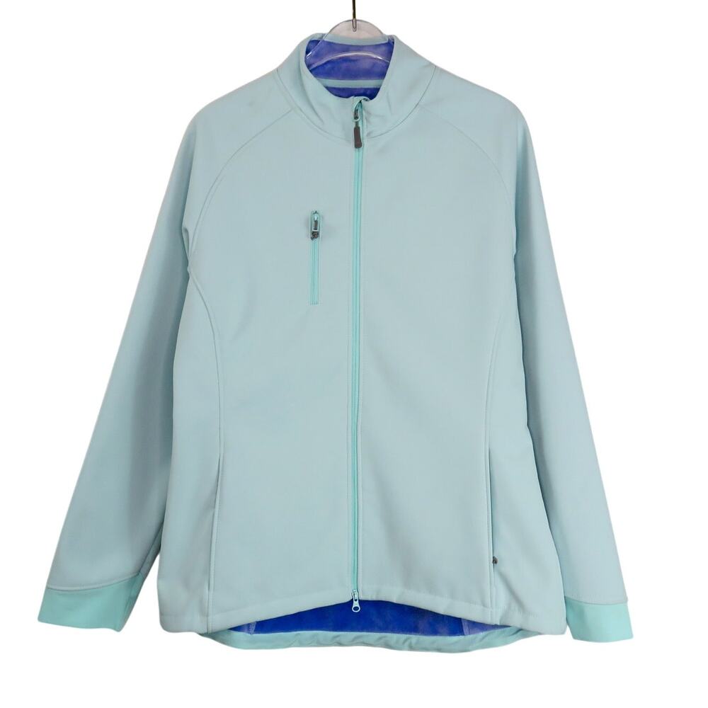 Peter Millar Women's Mint Green Fleece Lined Water Resistant Golf Jacket Small